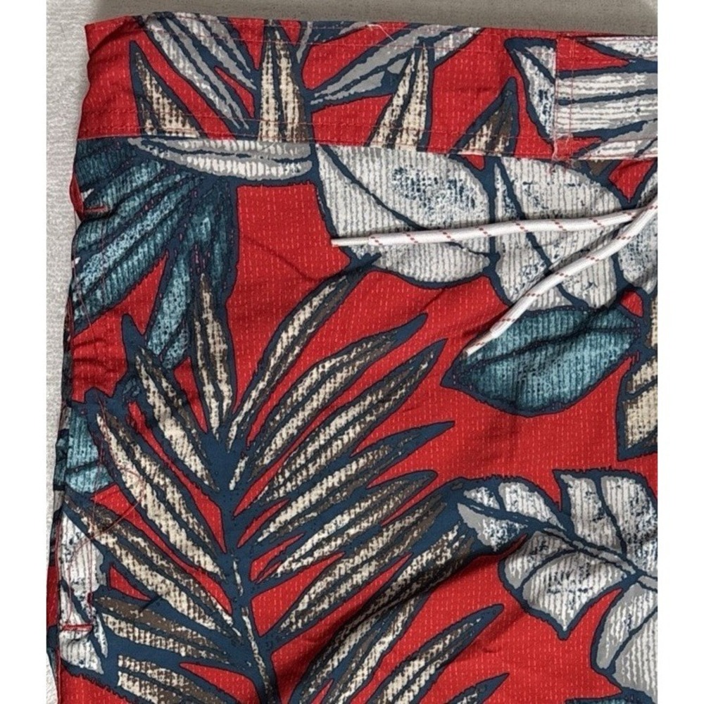 NWT St John's Bay Swim Trunks Sz XXL Red Tropical Floral Rouge BR-01-939-B - Picture 7 of 7
